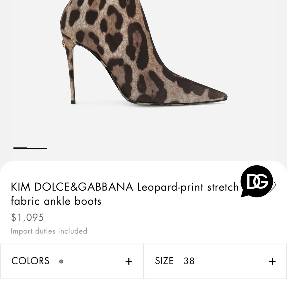 Dolce & Gabbana Leopard ankle boots - KIM - worn 1 time
